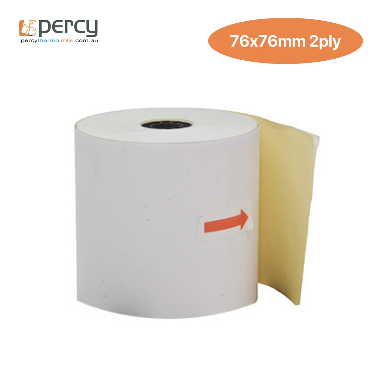 76x76mm Impact 2ply Restaurant Receipt Roll-24/Carton