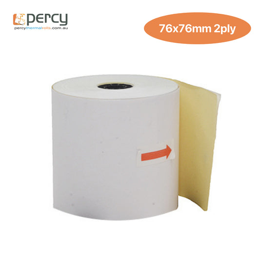 76x76mm Impact 2ply Restaurant Receipt Roll-24/Carton