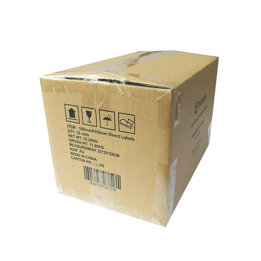 Thermal Direct Labels 100x150mm-400 Labels/Roll-(White)