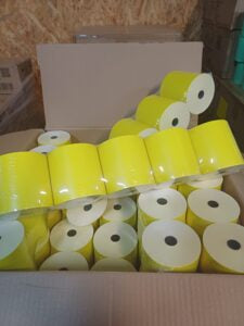 80x80mm Yellow Thermal Receipt Cash Register Roll